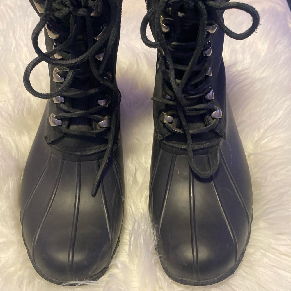 Sperry Women's Black Saltwater Winter (Duck) Boots. Size 9.5. Excellent Cond - Picture 6 of 16